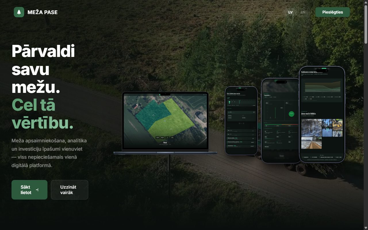 mezapase.lv — skovstyringsplatform